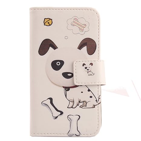 Lankashi PU Flip Leder Tasche Hülle Case Cover Schutz Handy Etui Skin Für Timmy M12 5.5' Dog Design