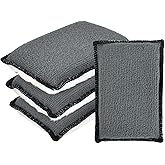 Vesaneae 4 PCS Car Interior Cleaning Sponge, Microfibre Scrubbing Pads, Auto Detailing Scrub Pads for Plastic Leather Upholst