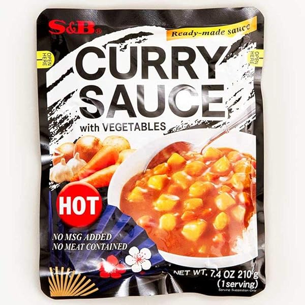 CURRY SAUCE WITH VEGETABLES HOT 210G