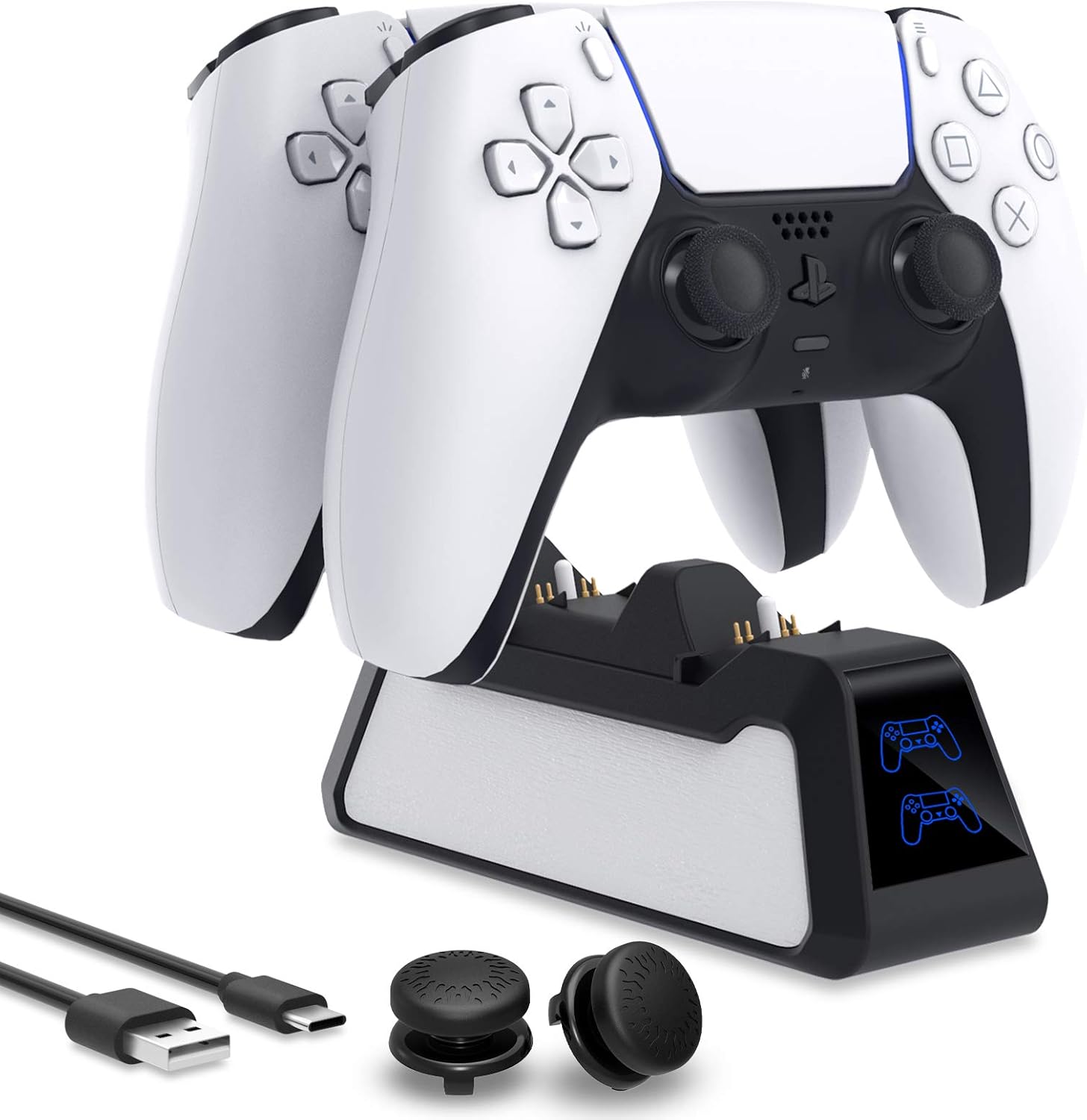 Fast Charger for PS5 DualSense Wireless Controller with Thumb Sticks