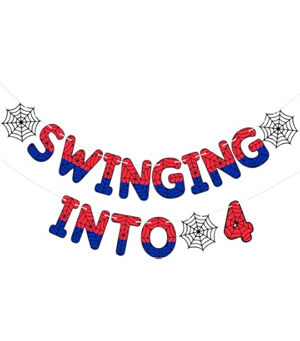 SAVITA Bannière « Happy Birthday » Sur Le Thème De L'araignée