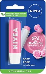 Nivea Lip Soft Rose Balm Jojoba Oil Moisturising Lip Care Rose Sheen view 1