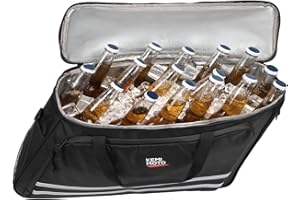 KEMIMOTO Upgraded Saddlebag Cooler Leakproof, Keeps Hot & Cold for 7.5 Hours Insulated Cooler Bag, 1680D Oxford & EVA for Touring Road Glide Street Glide Road King Tear-Resistant Camping Picnic Travel