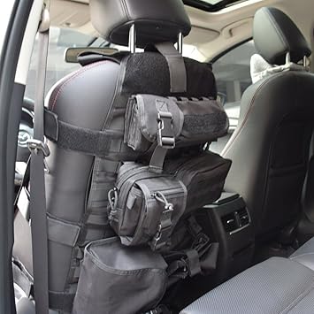 Amazon Co Jp Onetigris 車シートカバー ミリタリー 車載用シートバックポケット付き キック対策 ブラック スポーツ アウトドア