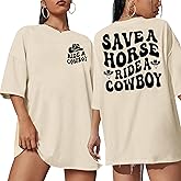 Hold Your Horses T Shirt Women Funny Rodeo Graphic Tees Vintage Cowboy Vacation Short Sleeve Shirts Tops