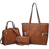 VANSARTO Purses and Handbags for Women Tote Bag Shoulder Bag Top Handle Satchel Purse Set with Wallet Large Work Tote 3pcs
