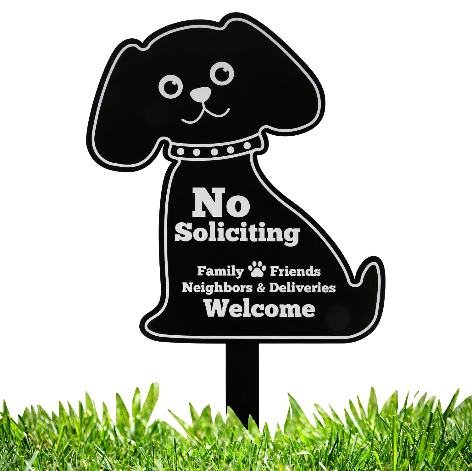 No Soliciting Sign for House, Black No Solicitation Signs No Soliciting Door Sign Metal No Soliciting Yard Sign for Home Garden Yard