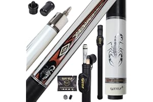 CUEELF Pool Cue Stick,Billiard Cue Sticks with Hard Case Low Deflection Shaft Professional Billiard Pool Cues Sticks 19.5-21 oz cue Stick