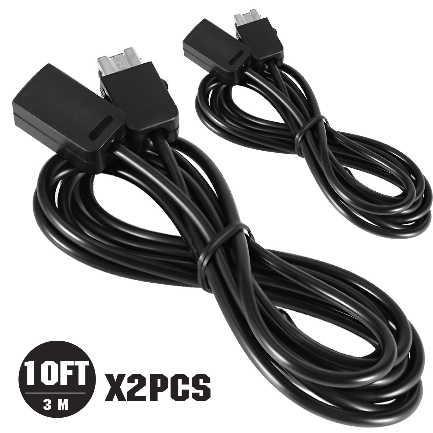 YCCTEAM 2 Pack 3M 10ft Longer Extension Cable for Nintendo NES Classic Mini Edition Controller, Cords Extender Accessories for WII Remote & WII Nunchuck Controller