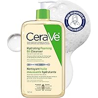 CeraVe Oil Cleanser for Face, Hydrating Foaming Face Cleanser with Squalene Oil, Hyaluronic Acid and Ceramides, for Dry to Ve
