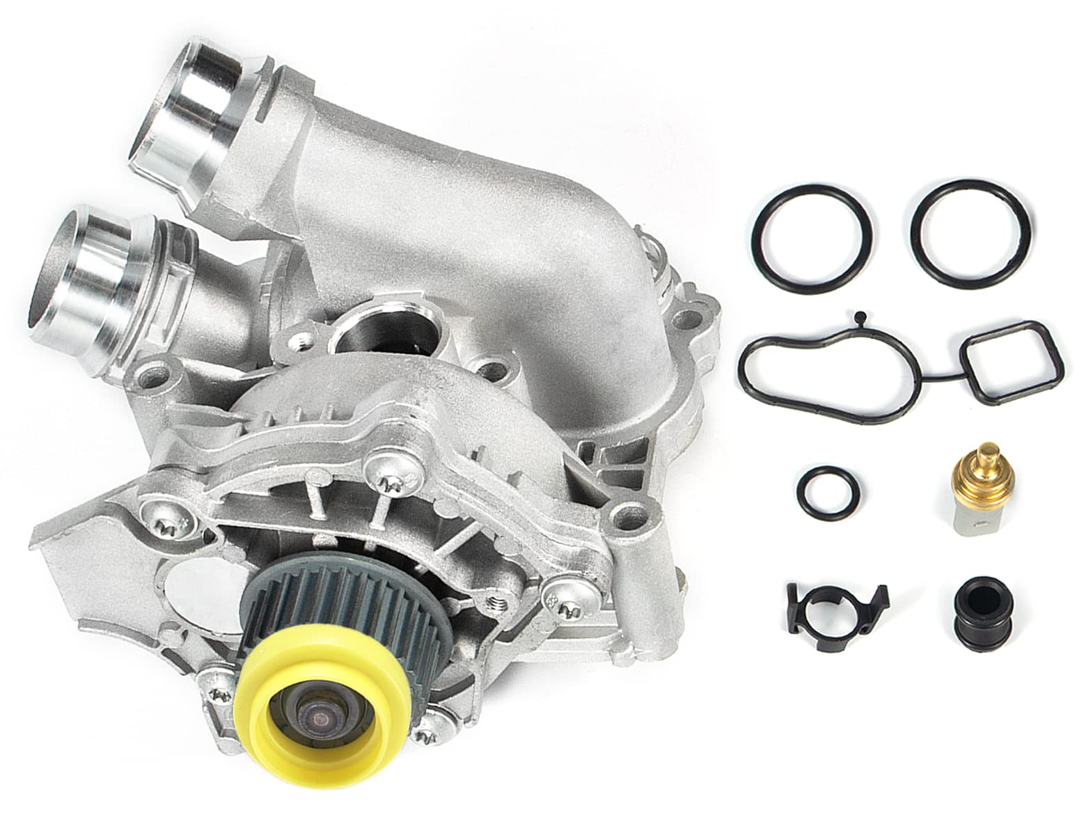 Photo 1 of 06H121026AB Electric Engine Water Pump, Aluminum Automotive Assembly Compatible with Audi A3 A4 A5 A6 Q3 Q5 TT 08-16, for VW Beetle CC Eos GTI Jetta Passat Tiguan 08-16, Replace# 06H121026CQ
