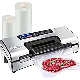 Potane Precision Vacuum Machine,Pro Food Sealer with Built-in Cutter and Bag Storage(Up to 20 Feet Length), Both Auto&Manual