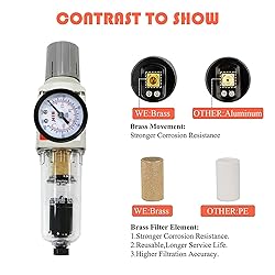 RIH 1/4" NPT Auto Drain Compressed Air Filter
