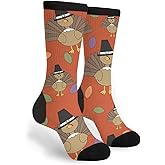 NGFF Thanksgiving Turkey Men Women Funny Novelty Crew Tube Socks Gift