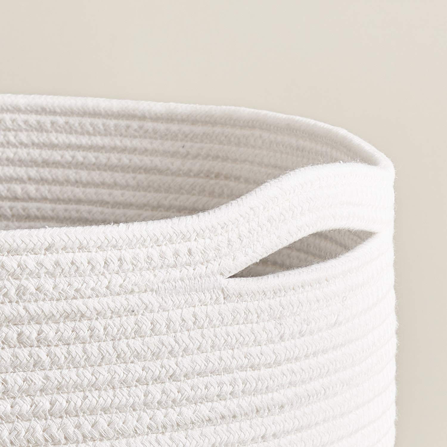 Goodpick Large Cotton Rope Basket 15.8"x15.8"x13.8"-Baby Laundry Basket Woven Blanket Basket Nursery Bin : Baby