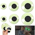 6Pcs Giant Googly Wiggle Eyes, PETKNOWS Glow in The Dark Google Eyes Self Adhesive for Craft Sticker Large Sticky Eyes Big Sparkle Googly Eyes for DIY Decoration 2inch 3inch 4inch