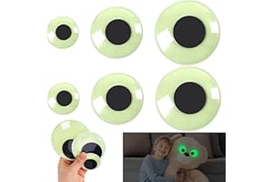 PETKNOWS Glow in The Dark Googly Eyes - Self Adhesive Craft Sticker, Large Sticky Eyes in 2", 3", 4" for DIY Decoration
