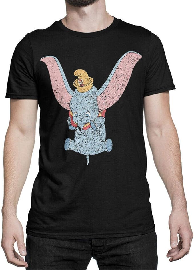 Dumbo Vintage Shirt : Black Dumbo Disney Printed T Shirt