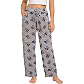 Disney Womens Fleece Jogger Pants - Lilo and Stitch Casual Lightweight Wide Leg Sweatpants for Women