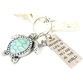 Sea Turtle Keychain, Quote Keychain, Mother's Day Gifts for Wife, Birthday Gifts for Her
