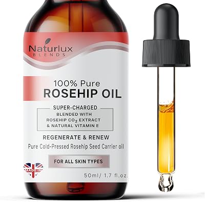 Naturlux Blends Organic Rosehip Oil Face 50 ml Cold-Pressed 5% CO2 Extract