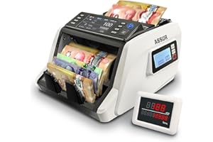 ASSUR Money Counter Machine CIS/UV/MG/IR/DD Detection, Mix Value Bill Counter, Cash Counting Machine Canadian, 2 Years Warran