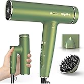 High Speed Plasma Ion Hair Dryer with Diffuser, Professional Blow Dryer 130000 RPM Brushless Motor for Fast Drying,1500W 3Temps/3Speeds Thermo-Control Lightweight Hairdryer for Women Home Travel Salon