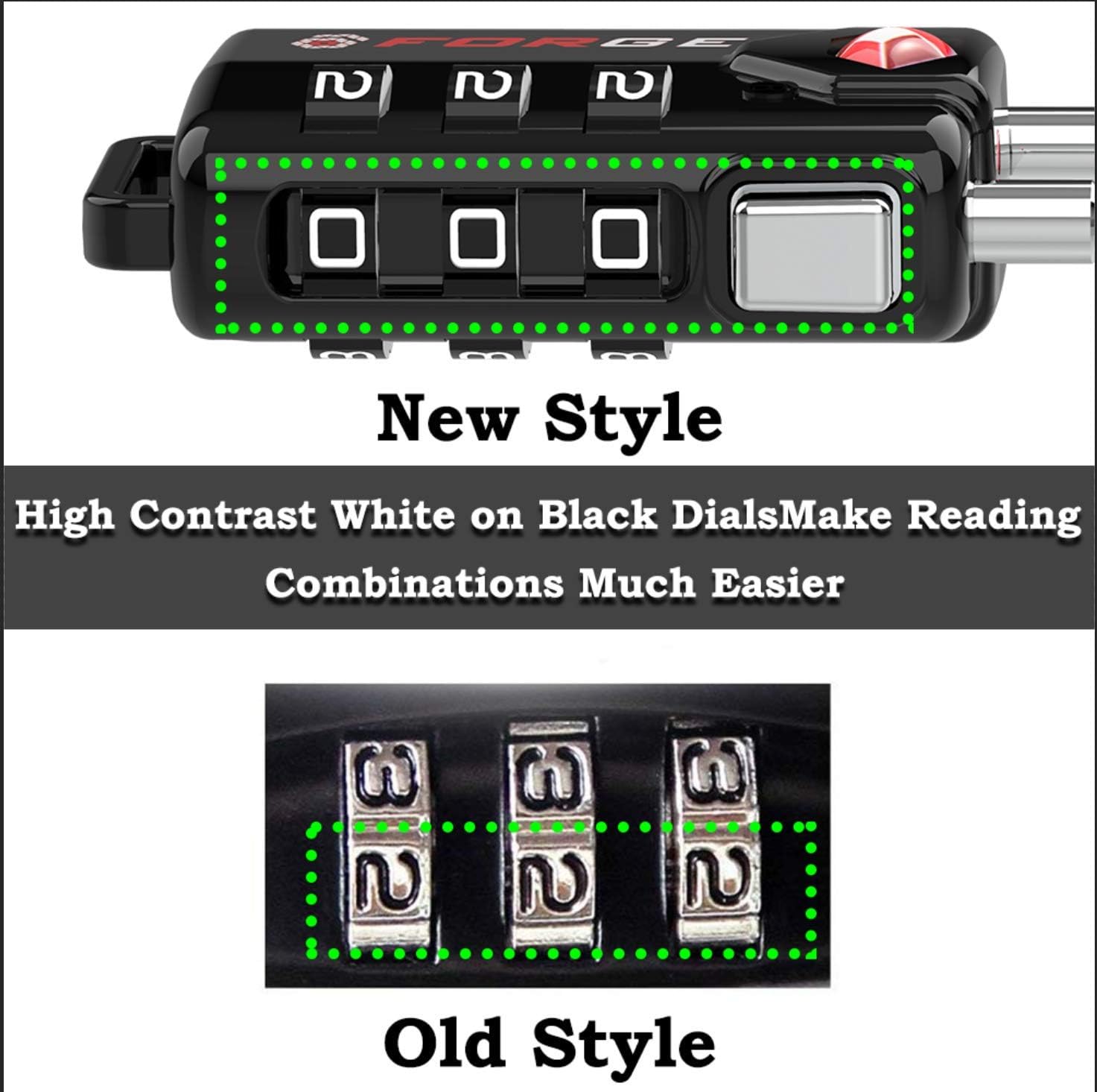  | TSA Approved Cable Luggage Locks, Re-settable Combination with Alloy Body | Luggage Locks