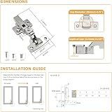 Furniware 10 Pcs Soft Close Cabinet Hinges 4D Adjustable Nickel Plated view 7