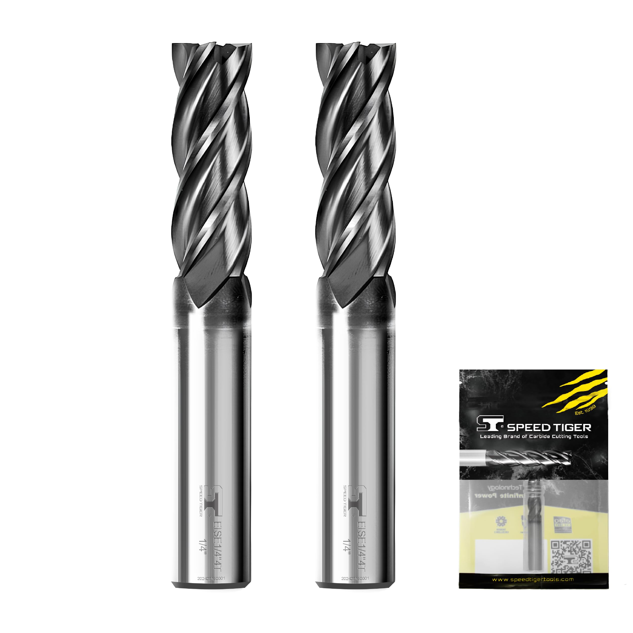 SPEED TIGER EISE 1/4" Carbide Square End Mill - 4