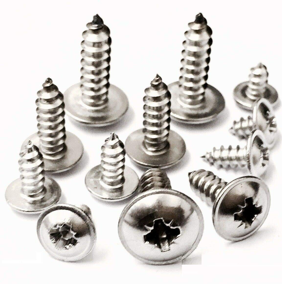 KADco® Pozi Flanged Self-Tapping Screw - Stainless Steel A2 Flanged Tappers (3.5 x 13mm - (20 pcs))