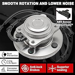 Pair 512493 Rear Wheel Bearing Hub Assembly