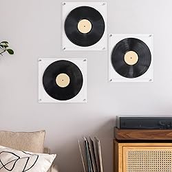 Qunclay 3 Pack Floating Acrylic Album Frames for