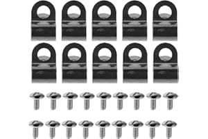 LIOOBO 20pcs Ice Hockey Helmet Fastener Clips Repair Kit Visor Attachment Hardware Buckle Lock Mounting