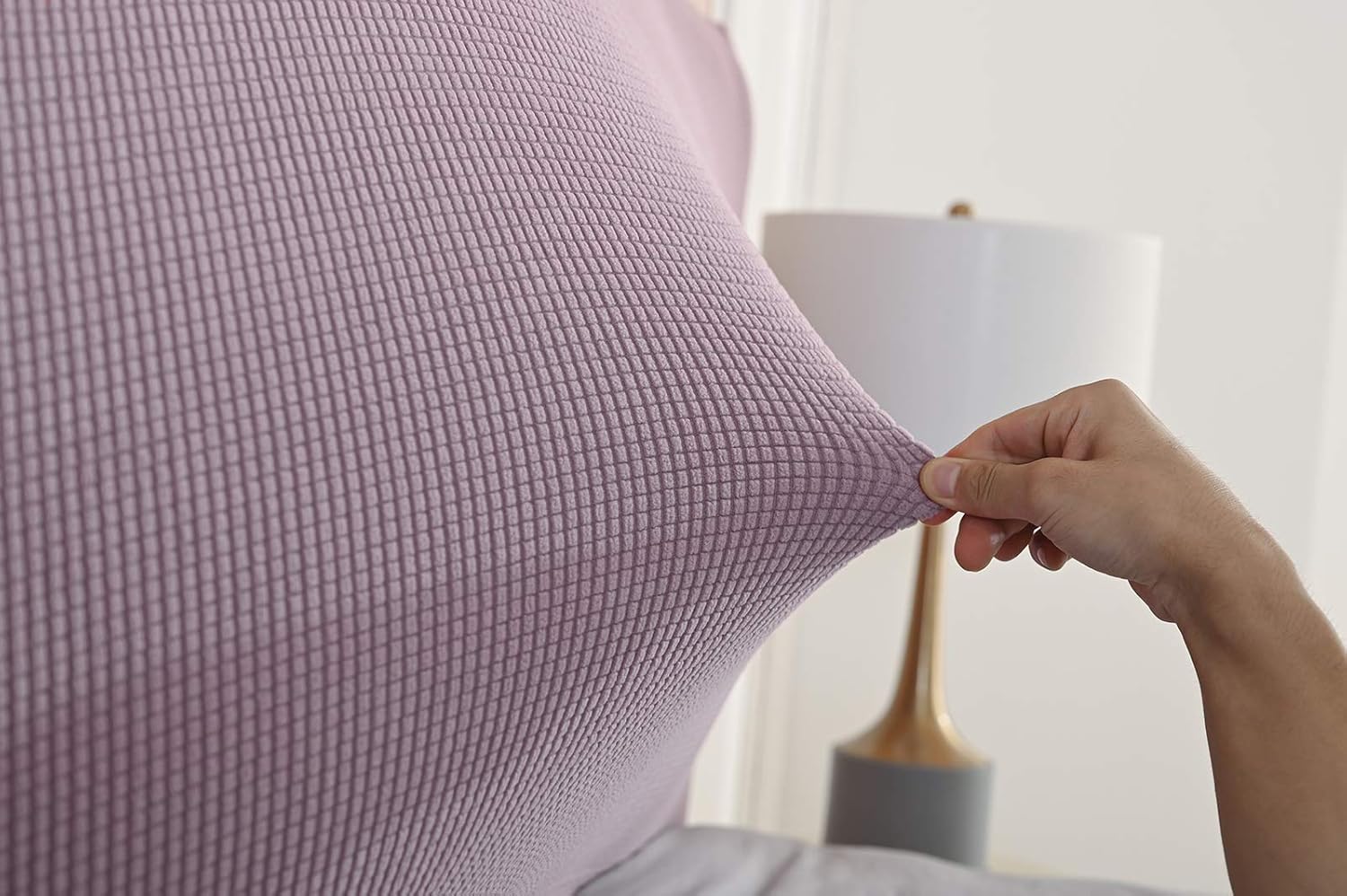 Wins Copertura Testiera Letto Elasticizzato Copri Tastiera Letto Protettiva Per Testiera Del Letto Copritestiera Solido Antipolvere Fodera Per Testiera Del Letto Beige Arredamento Testiere