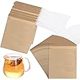 Numola Unbleached Tea Filter Bags with Disposable Drawstring, Tea Bags Empty, Wood Pulp Filter Paper Organic Tea Infuser Bag for Loose Leaf Tea 200 Pcs (3.2'' x 4.2'')