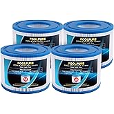 POOLPURE Type VI SPA and Hot Tub Filter Replaces Coleman SaluSpa 90352E 58323 90427E, Lay-Z-Spa Hot Tub Filter Cartridge, Inflatable Hot Tub Filters, Set of 4