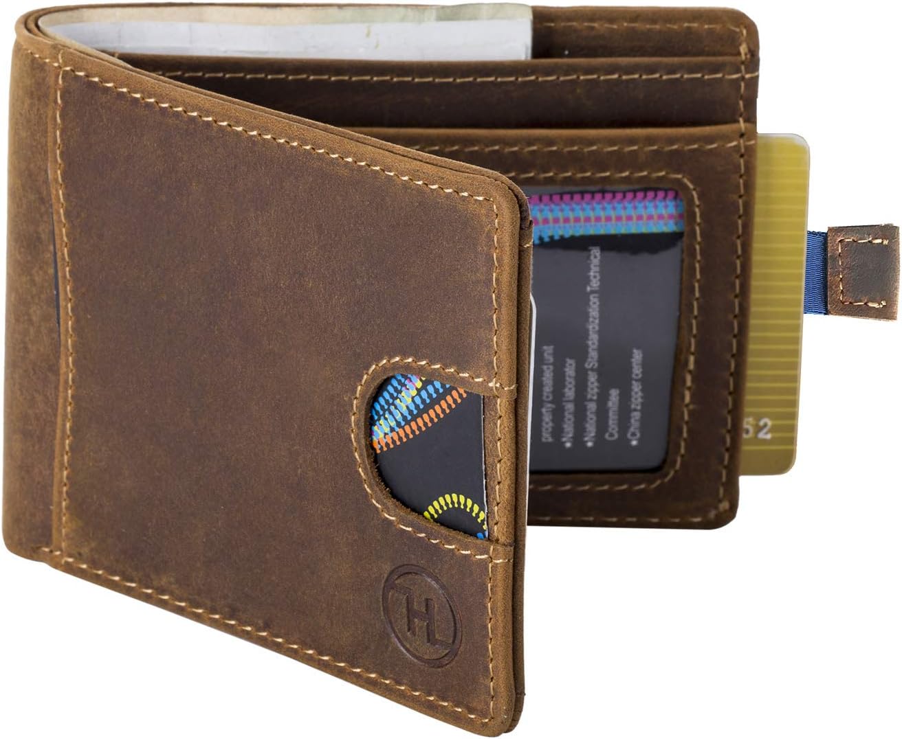 TengMens Wallet - Money Clip Wallet RFID Blocking Slim Bifold Genuine Leather Minimalist Front Pocket Wallets