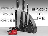 CW Diamond Edge No.1 Knife Sharpener Red Compact 2-Stage Safe Sharpening view 3