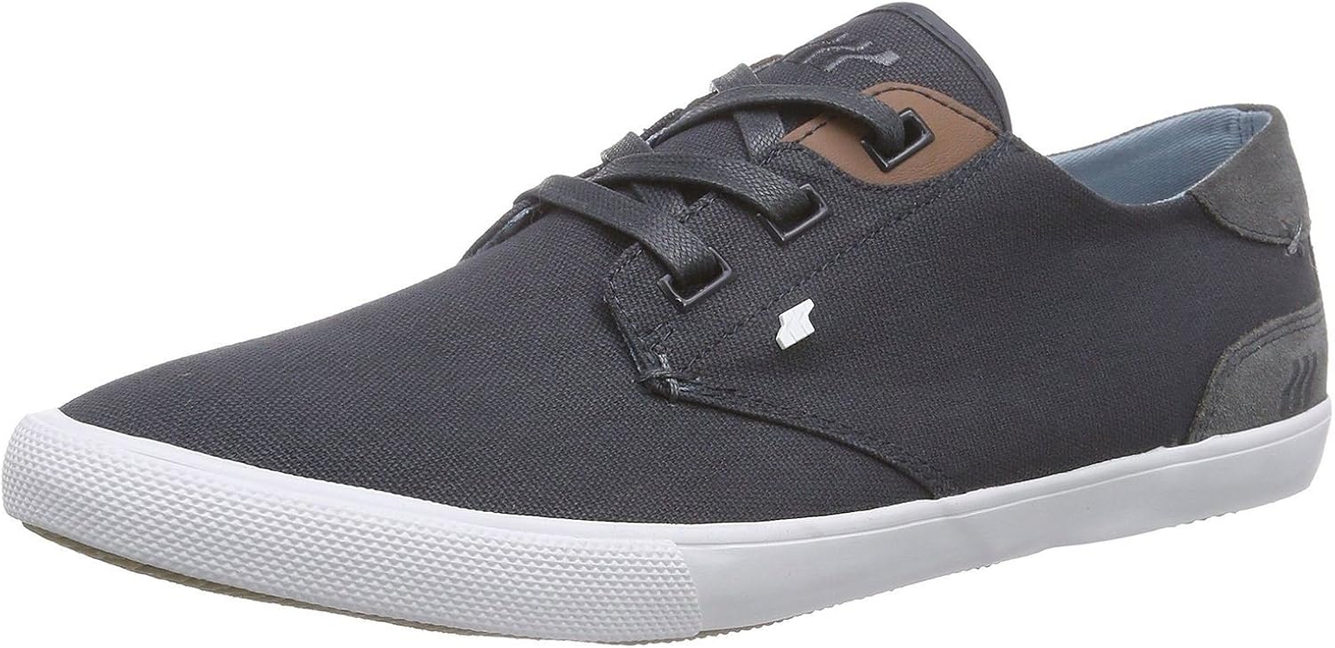 Boxfresh Stern Navy White Waxed Canvas Mens Trainers Shoes Boxfresh Stern Navy White Waxed Canvas Mens Trainers Shoes