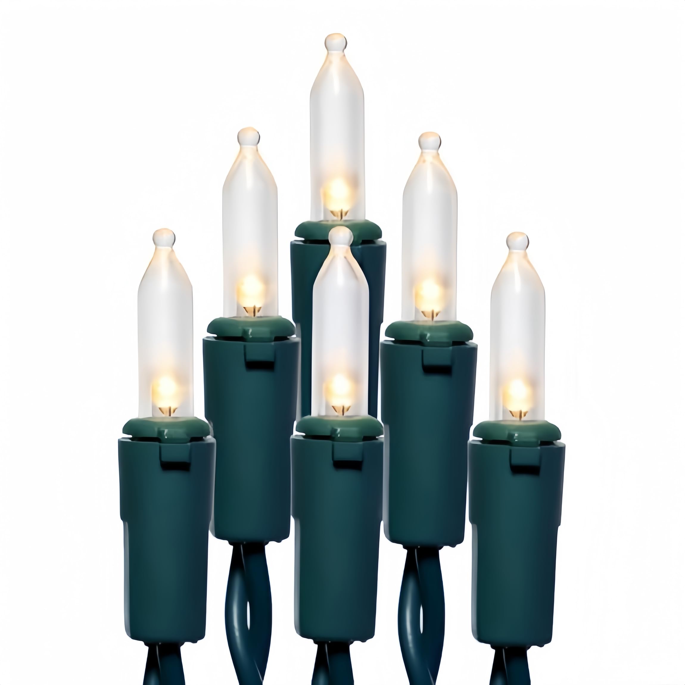 Photo 1 of JinBest 200 LED Warm White Christmas Lights, UL Certified and Commercial Grade 66ft Green Wire String Lights, for Indoor and Outdoor Party, Wedding, Garden, Patio.