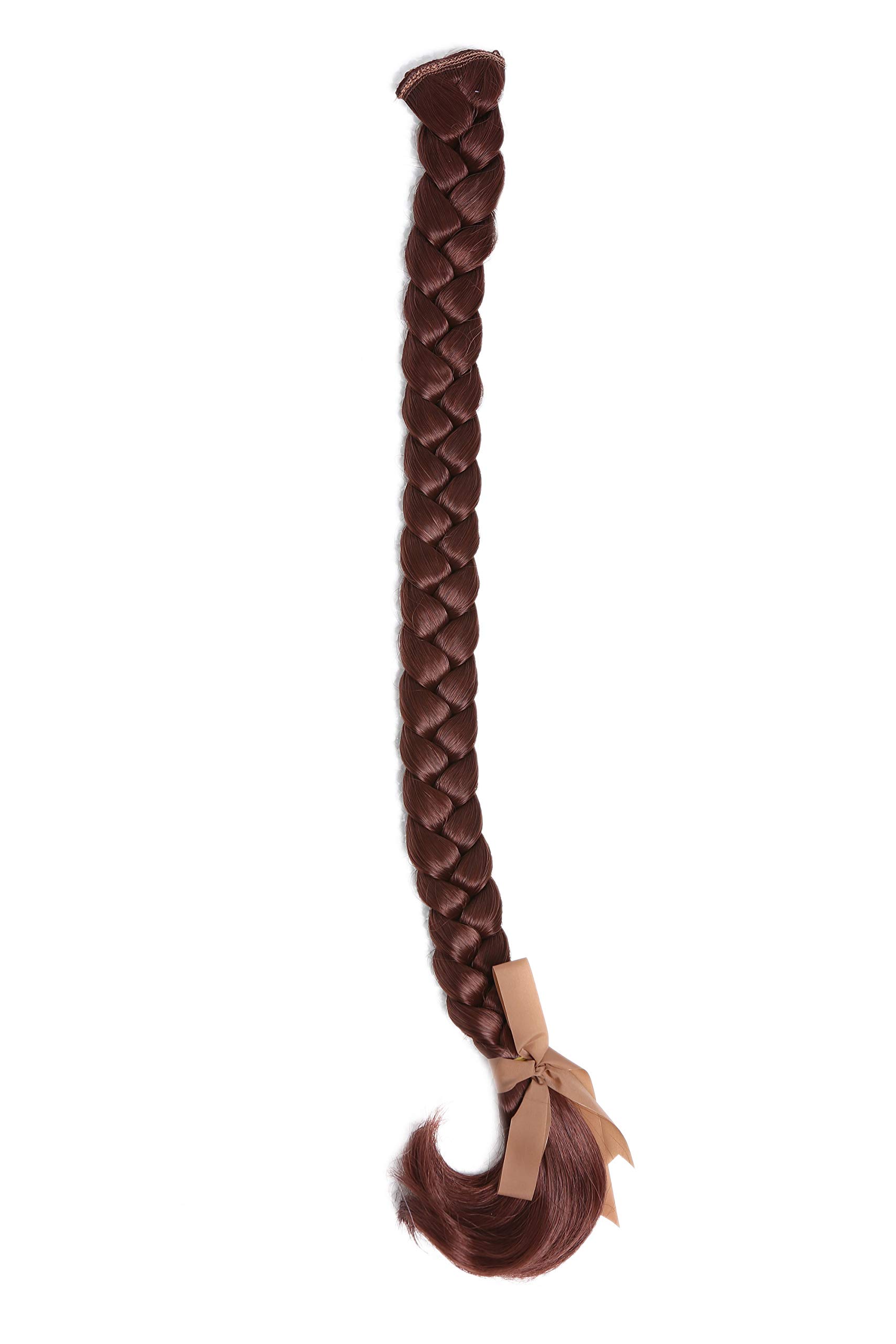 WIG ME UP - SA101-131 Braided Plait Hairpiece plaited Clip-in Hair Extension 20cm auburn