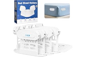 AMOVO Bed Sheet Holders for Corners Fitted Sheet Grippers Heavy Duty Bedsheet Holders, Keep Sheets on Bed Tight & Firmly, Sec