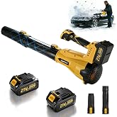 Leaf Blower Cordless - Cordless Handheld Leaf Blower with 21V 2 Rechargeable Batteries, Lightweight Electric Blower for Lawn, Yard, Garden, Patio, Leaves, Dust, Snow Cleaning, 750 CFM 260 MPH