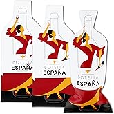 JIMMY THE FOX Reusable Wine Bags for Travel | 3-Pack | Durable Triple-Layer Bottle Protector Sleeve | Leak-Proof & Impact-Resistant | Airplane & Cruise Luggage | Wine Lover Gifts - Bottle Spain