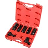 Zlirfy 7PCS Oxygen Sensor Socket,Car Accessories Automotive Sending Unit Master Sensor Socket Set,O2 Sensor Removal Kit,Oil Pressure Sensor Socket Wrench with 22mm 27mm 29mm Sockets for All Vehicles