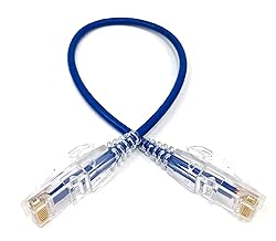 MICRO CONNECTORS 1 Foot Cat6A Ultra Slim Patch