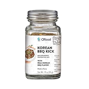 O'Food Chung Jung One Korean BBQ Kick Powder Multipurpose Seasoning Mix with Real Korean BBQ Flavor, Vegan, Gluten Free, No Corn Syrup, No added MSG, 1.9 oz (55g)