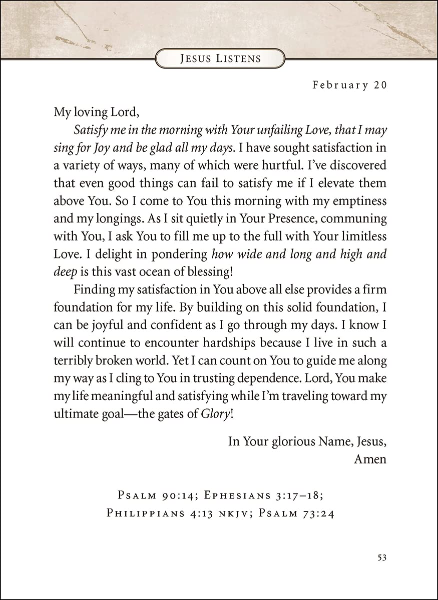 Jesus Listens: Daily Devotional Prayers of Peace, Joy, and Hope (A 365-Day Prayer Book) Jesus Listens: Daily Devotional Prayers of Peace, Joy, and Hope (A 365-Day Prayer Book) Hardcover Kindle Audible Audiobook Audio CD