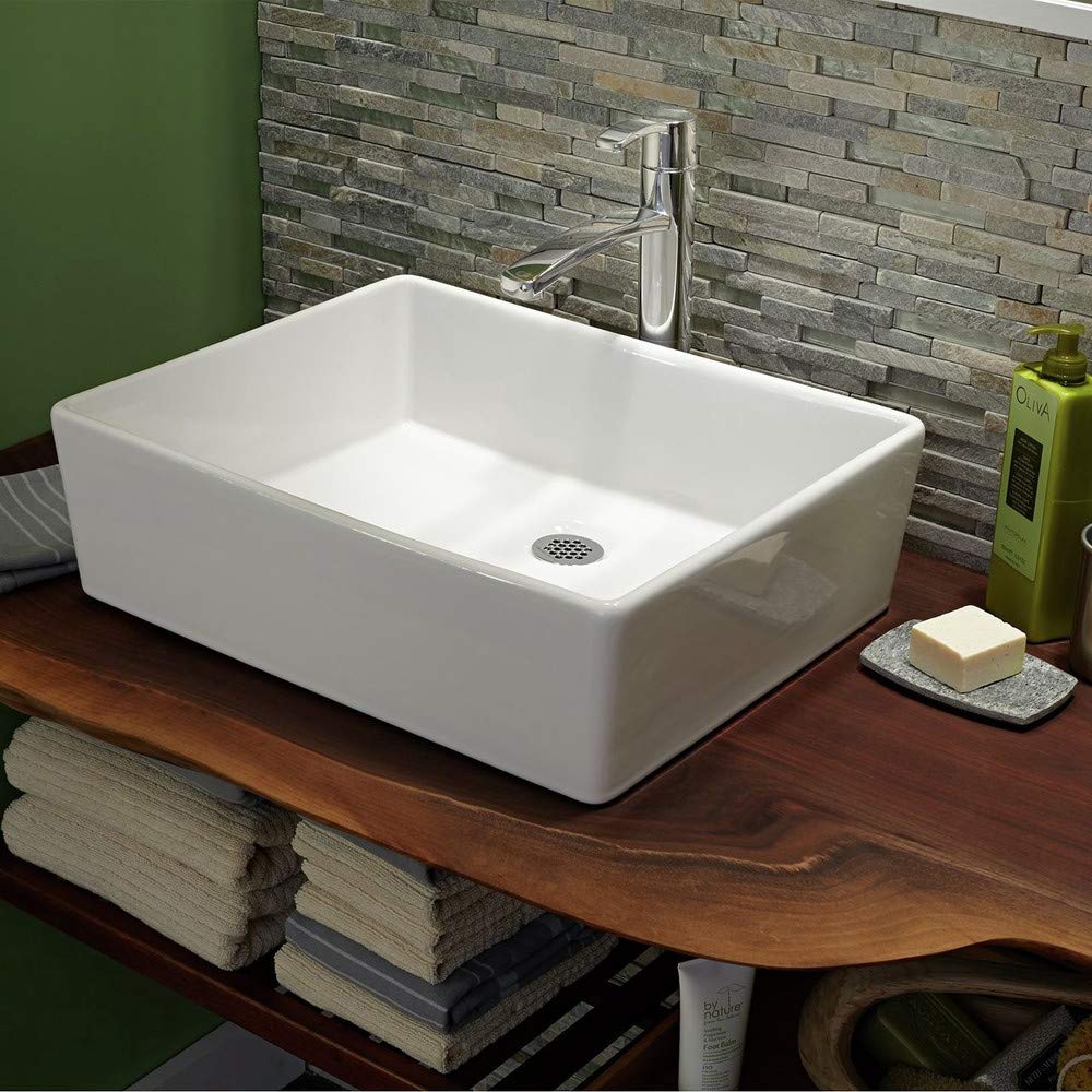 American Standard White Loft 19.5" Fireclay Bathroom Vessel Sink Basin